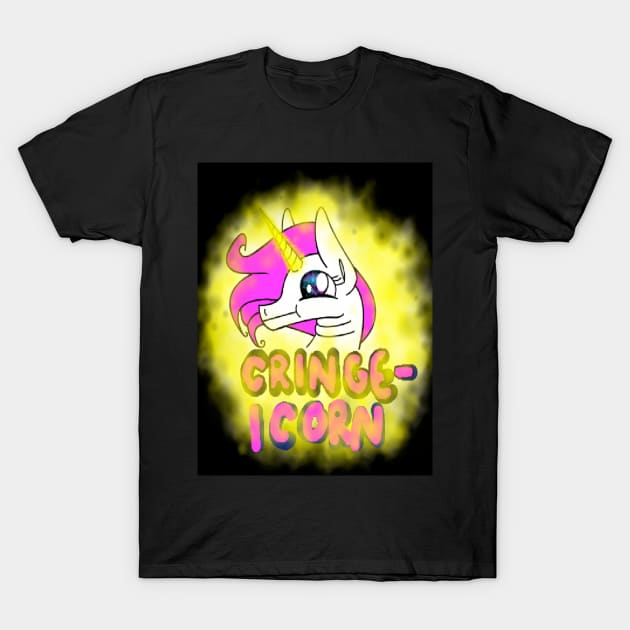 Cringe-icorn T-Shirt by k8hatfield